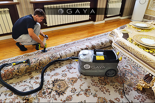 Chair dry cleaning in loft, hi-tech style